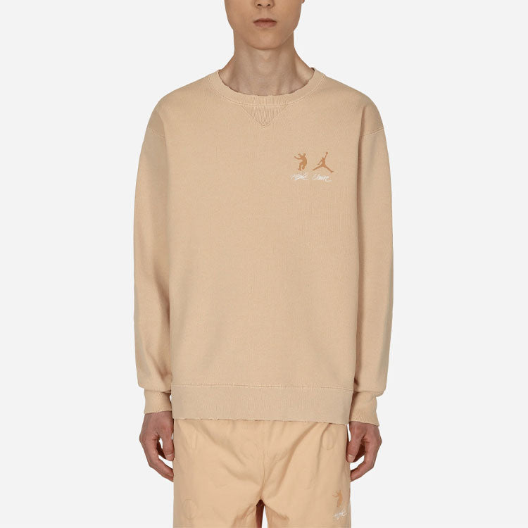 Air Jordan x union Crossover Logo Solid Color Sleeve Sports Round Neck Asia Edition Khaki DJ9523-268