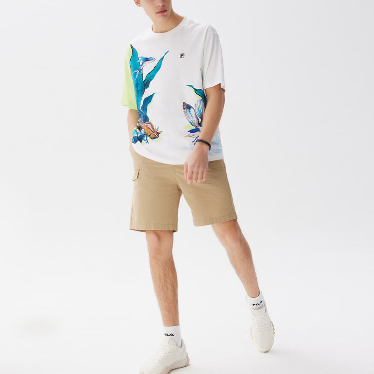 FILA Printing Casual Short Sleeve White F11M128102F-ZA