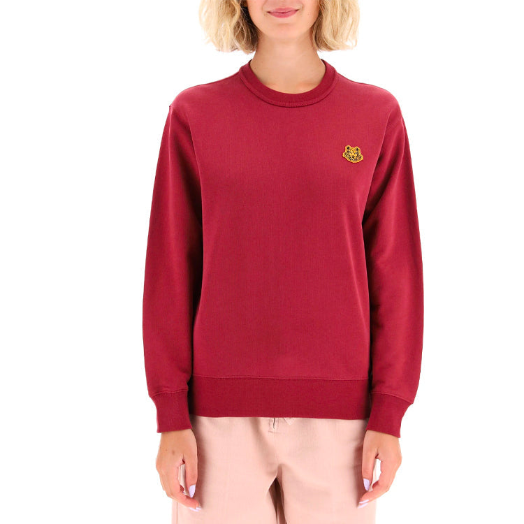 (WMNS) KENZO Classic Small Tiger Head Round Neck Long Sleeves Hoodie Red FA62SW8204MD-25