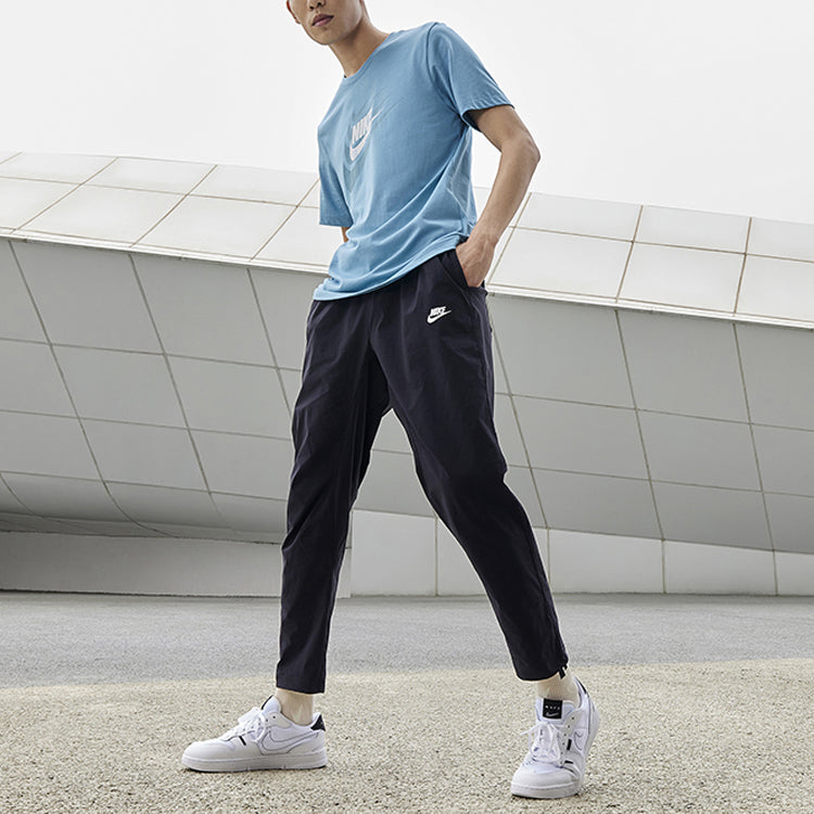 Men's Nike SS22 Alphabet Logo Solid Color Casual Round Neck Short Sleeve Azure T-Shirt DR0998-424