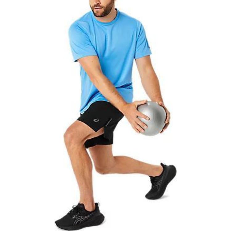 ASICS ACTIBREEZE Panel Jacquard Short Sleeved Top Asia Sizing 'Waterscape' 2031E507-407