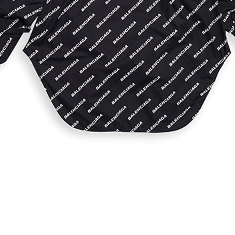(WMNS) Balenciaga Typo Logo-Print Long Sleeve Shirt 'Black' 671663TLLJ11070