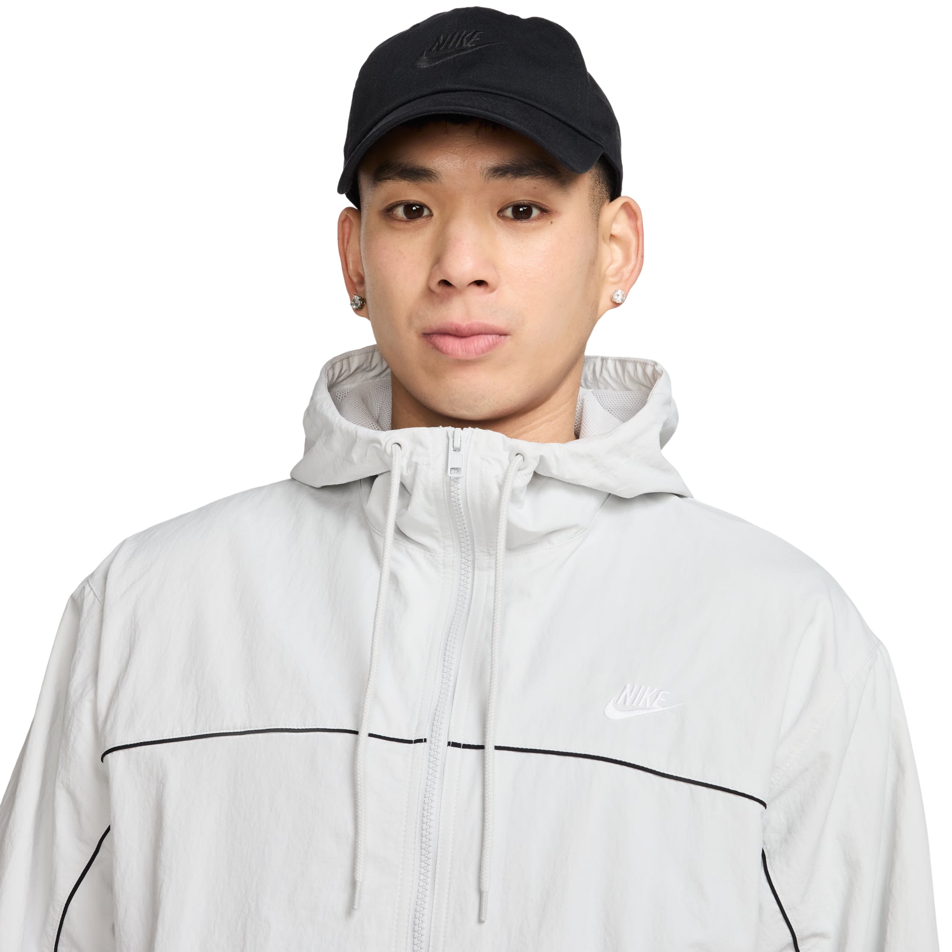 Nike Club Hooded Jacket Loose Fit Asia Sizing 'Dust White' HJ2013-025