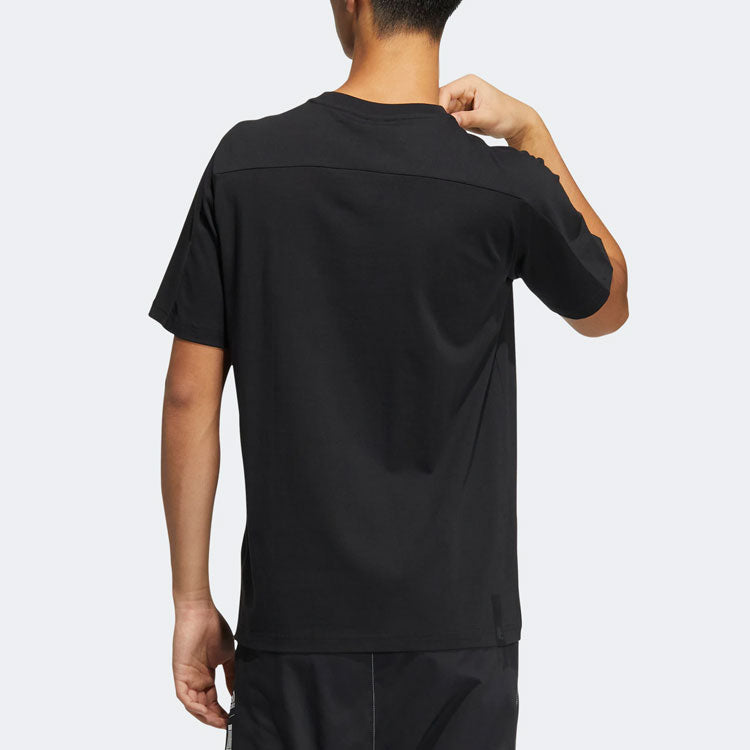 adidas Wj Gfx Story Casual Breathable Round Neck Sports Short Sleeve Black HE5168