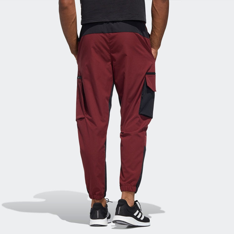 Men's adidas Cny Wvpnt Contrast Color Stitching Sports Pants/Trousers/Joggers Red HC0263