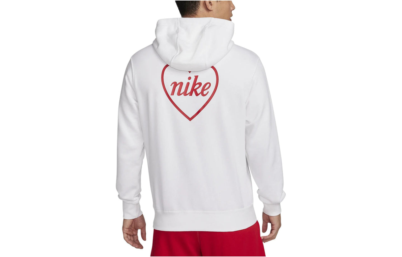 Nike Sportswear Pullover French Terry Hoodie 'White University Red' FZ5201-100