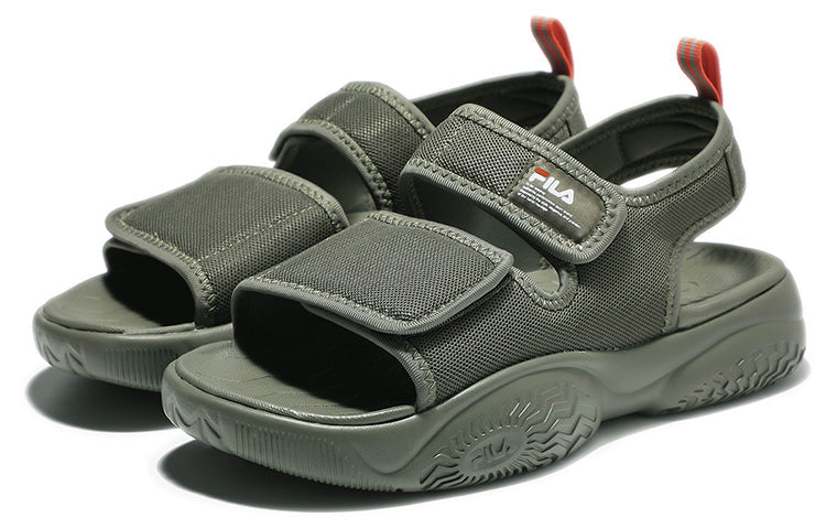 FILA Thick Sole Velcro Green Korean Version Unisex Sandals 1SM01562D_207