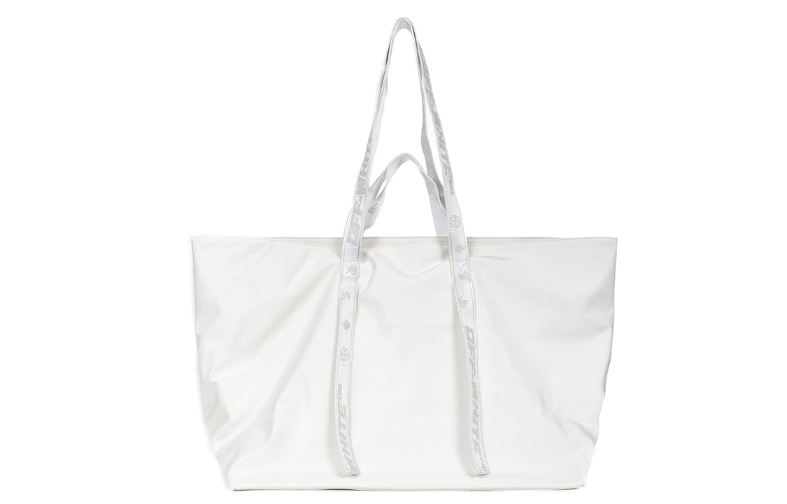Off-White 21 Commercial Bag Series LOGO Printing Shoulders handbag White OWNA094R21FAB0010110