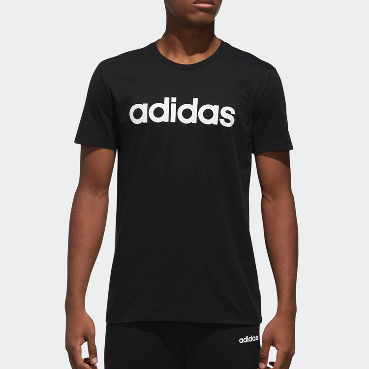 adidas neo Alphabet Logo Short Sleeve Black DW7911
