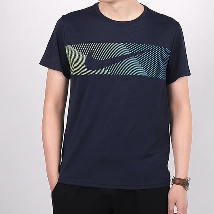 Nike Dri-Fit Superset Printing Short Sleeve Navy Blue CT3534-451