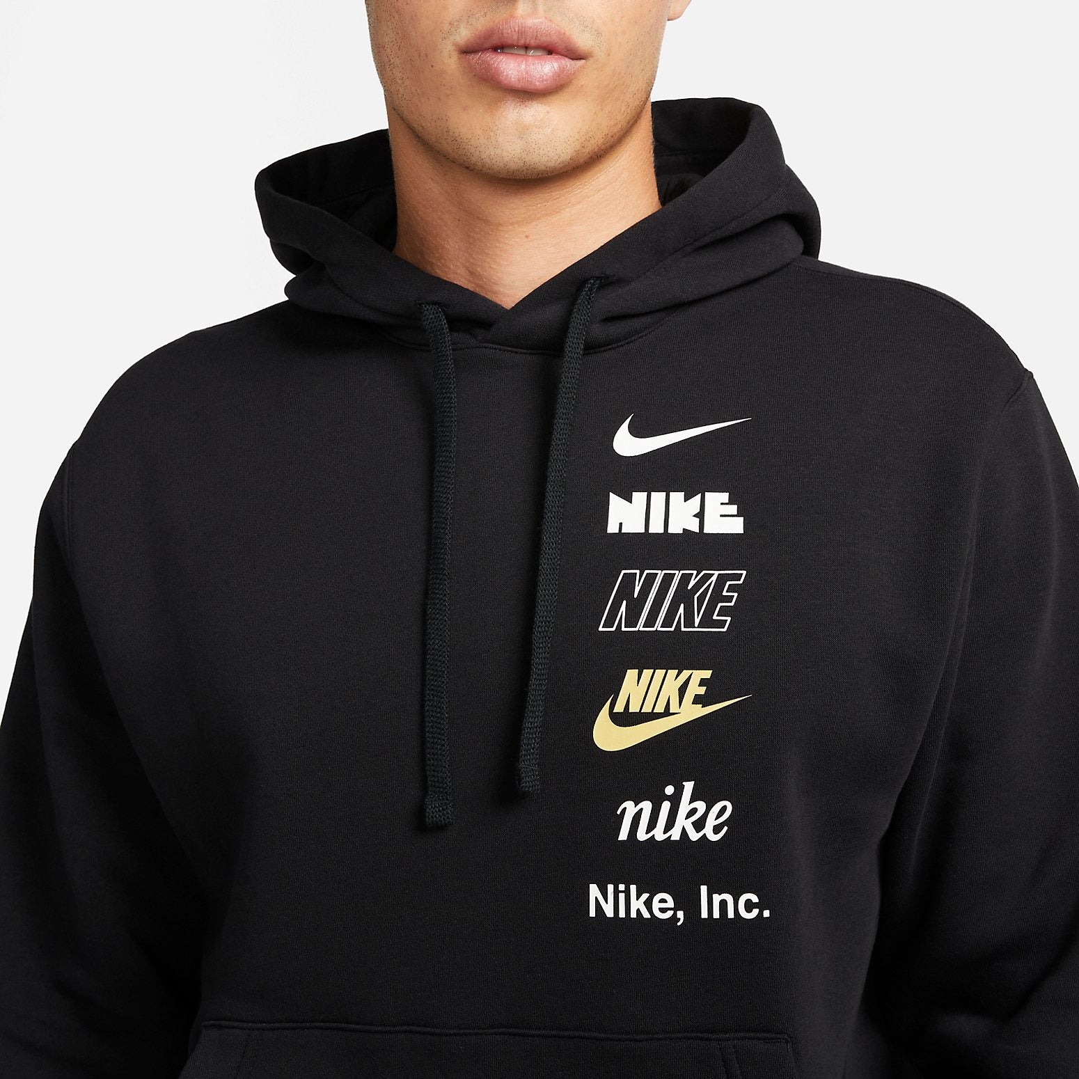 Nike Club Fleece Pullover Hoodie Asia Sizing 'Black' DX0784-010