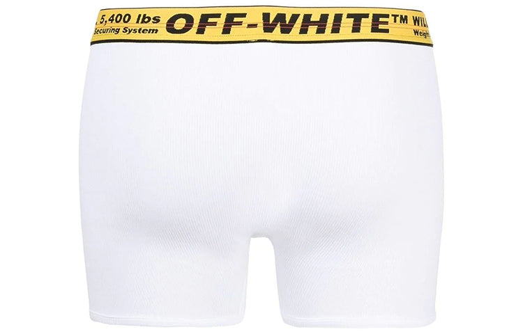 Off-White Men's SS21 Logo Three-pack Tripack Classic Industrial Boxer White OMUA001R21FAB0020118