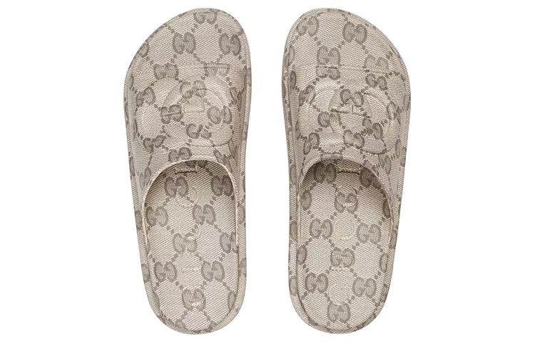 Gucci GG Slide Sandal 'Interlocking G - Beige Ebony' 725535-JAAC6-9742