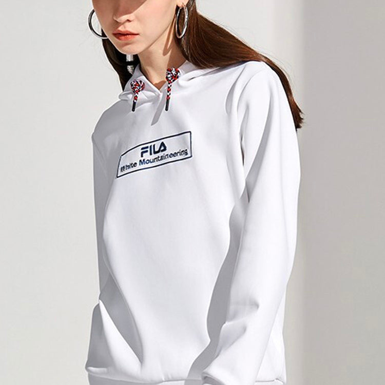 (WMNS) Fila FUSION Casual Sports Pullover Hoodie White T11W117210F-WT