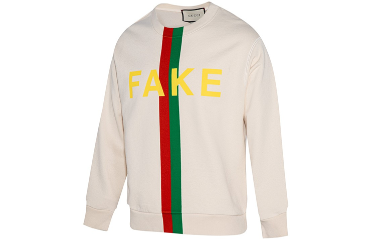 Gucci Fake Not Printed Crew Sweater 'White' 635847-XJCXY-9230