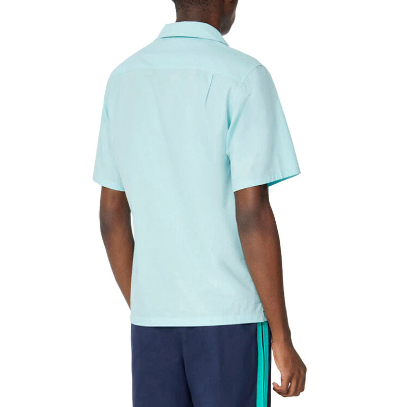 Men's KENZO SS21 Alphabet Logo Pattern Short Sleeve Shirt Green FA55CH5291NC-60