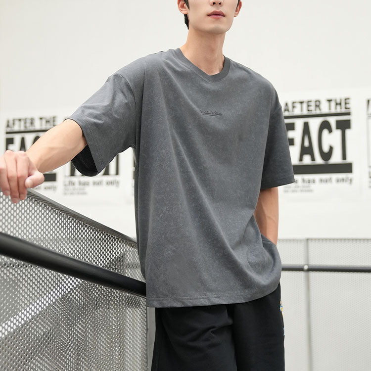 Mitchell & Ness Logo Word T-shirt 'Dark Grey' MNJYSST23015-GRAY