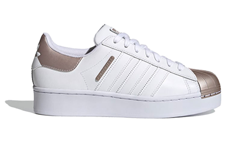 (WMNS) adidas originals Superstar Bold MT Shoes White/Brown G58918