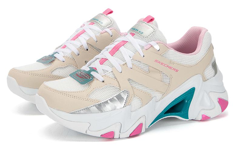 (WMNS) Skechers Stamina V3 'Cream White Purple' 896071-NTMT