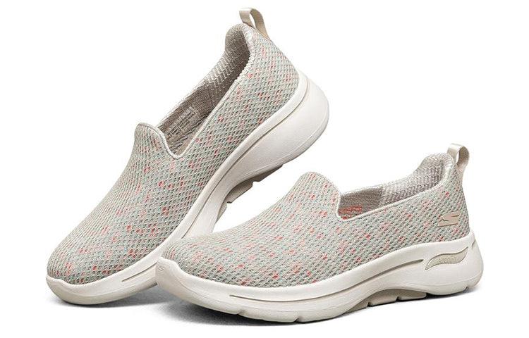 (WMNS) Skechers Go Walk Arch Fit 'Gray Red White' 124477-TPMT