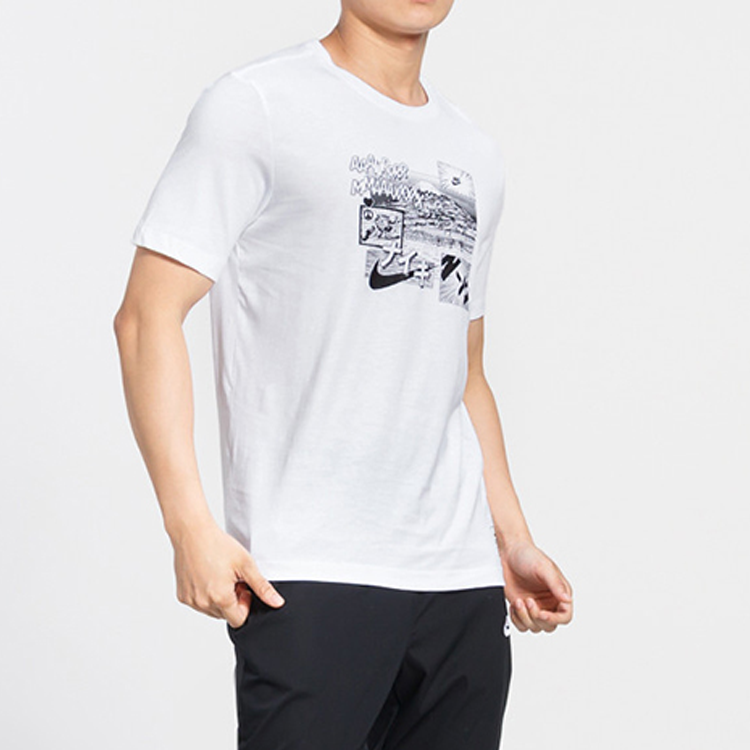 Nike Men's Sportswear Nike Air Max Comic Print Short Sleeve White BV7584-100