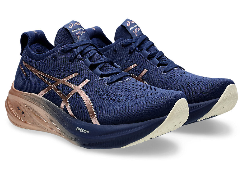 (WMNS) ASICS Gel-Nimbus 26 Platinum 'Navy' 1012B740-400