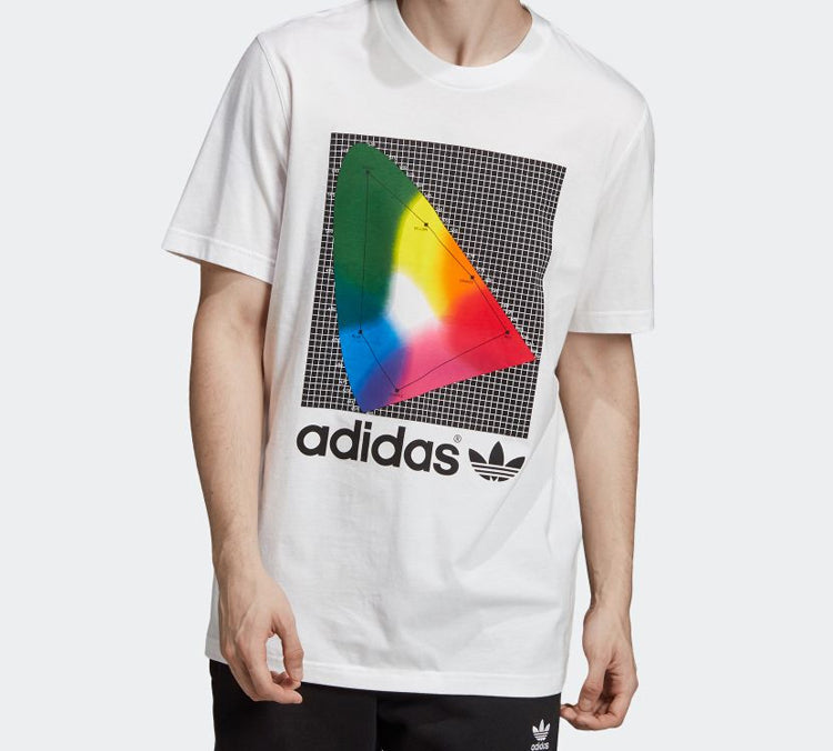 adidas originals Spectrum Tee Round Neck Pullover Short Sleeve White EI6216