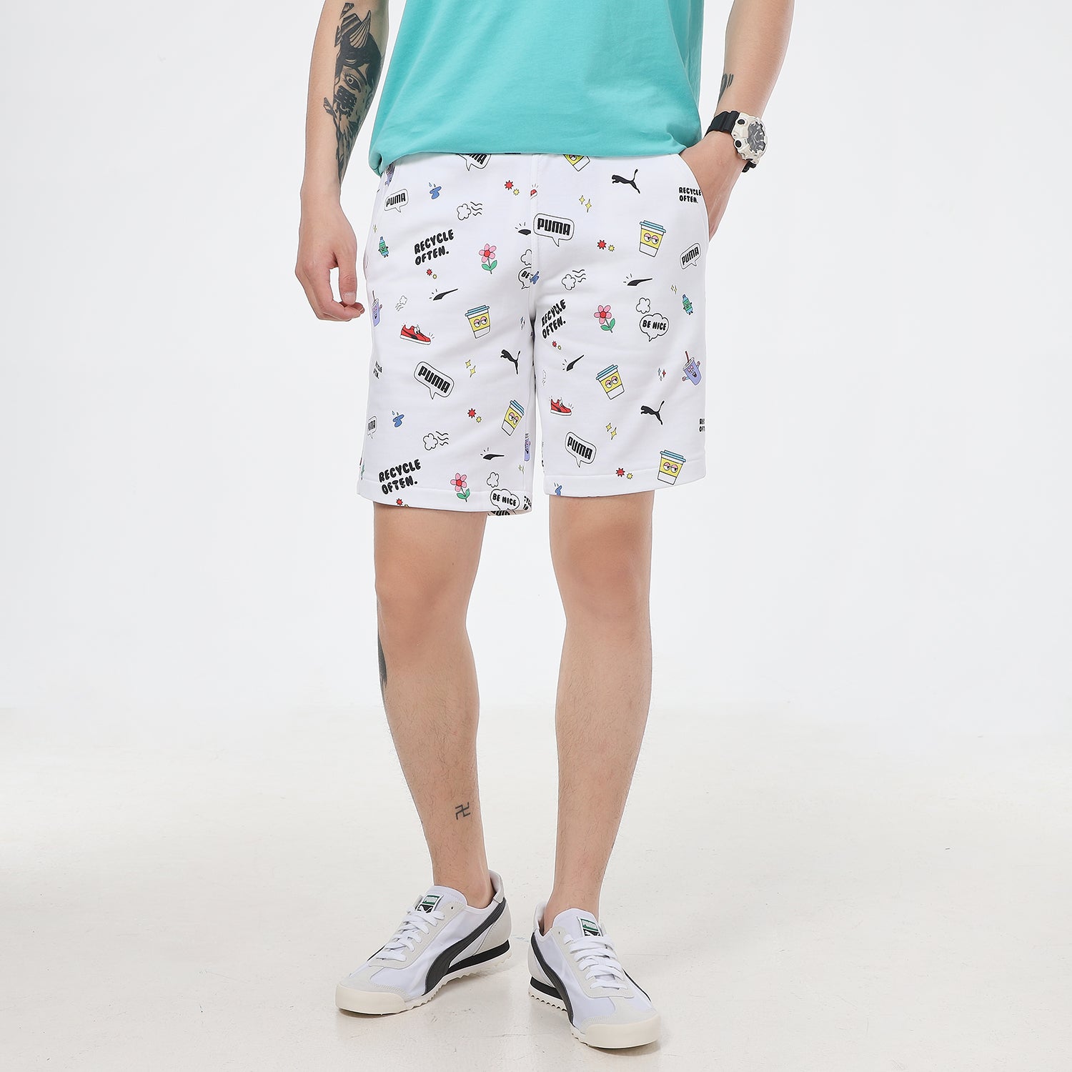 PUMA Awareness Shorts 'White Black' 532036-52