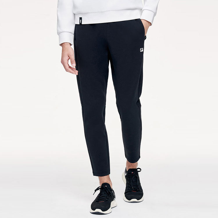 FILA Athletics Knit Straight Solid Color Gym Sports Pants Black A11M111604F-BK