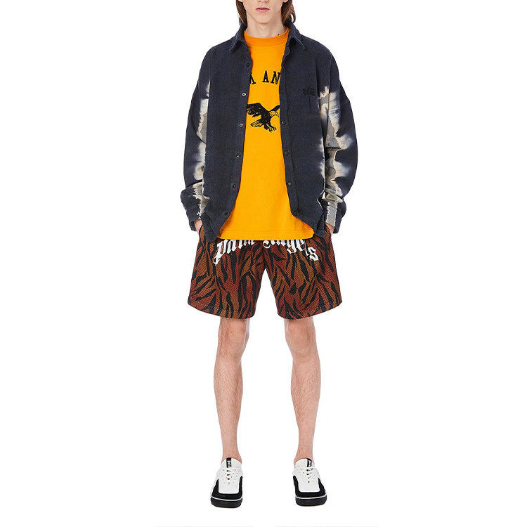 PALM ANGELS Eagle Printing Short Sleeve Yellow PMAA001E20JER0122210