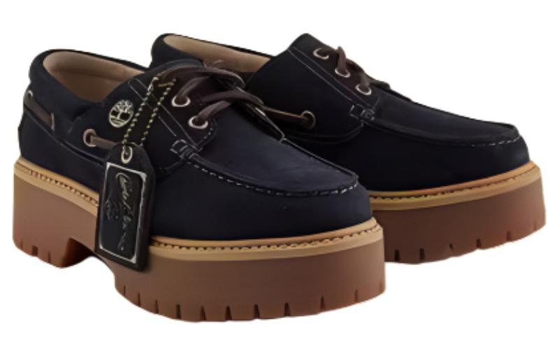 (WMNS) Timberland C.F. STEAD Indigo Suede Stone Street Platform Boat Shoes 'Dark Blue Suede' A62MZ