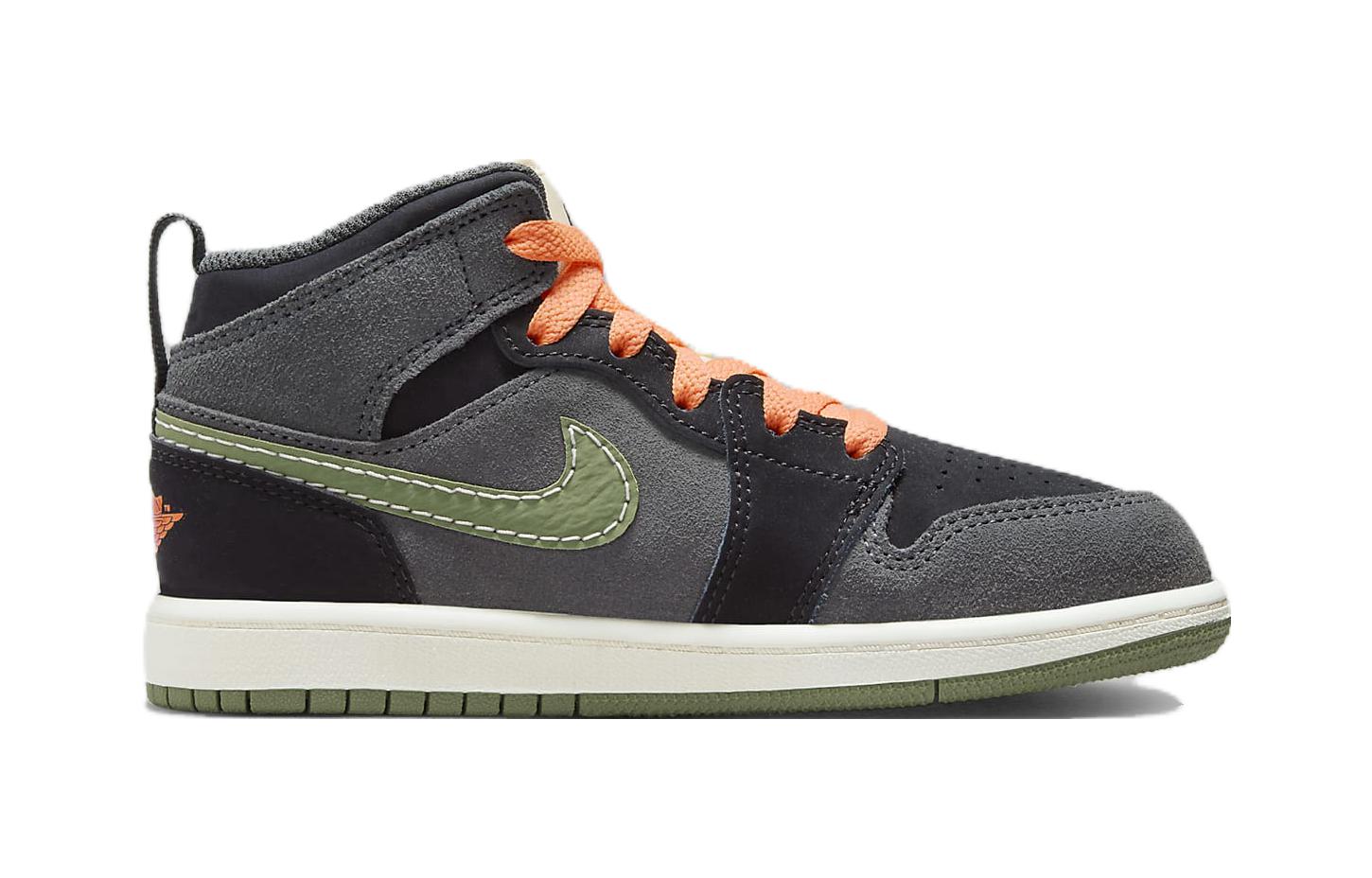 (PS) Air Jordan 1 Mid SE Craft 'Anthracite Light Olive' FD9094-003