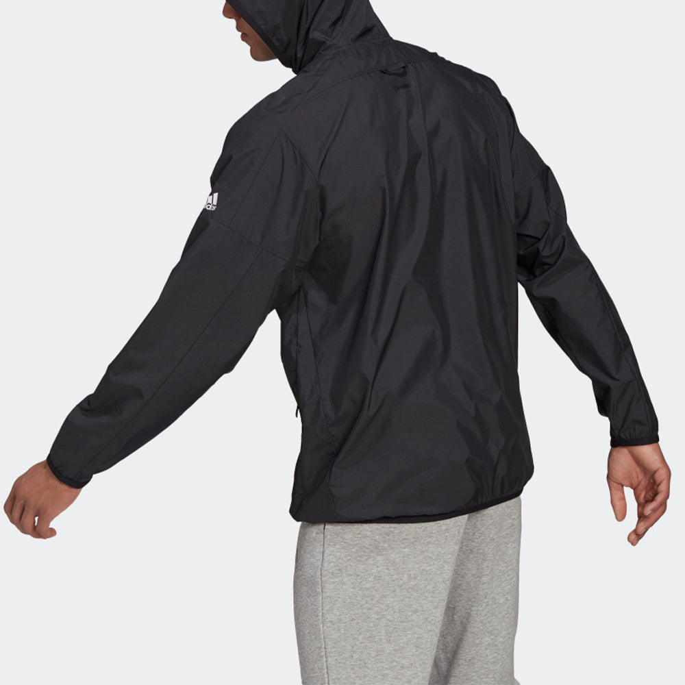 adidas M Brd Jkt Solid Color Sports Hooded Jacket Black GQ0577