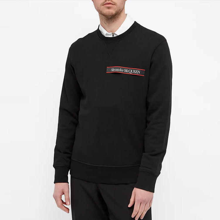 McQ Alexander McQueen Logo Round Collar Long Sleeve Male Black 642663-QRX75-0901