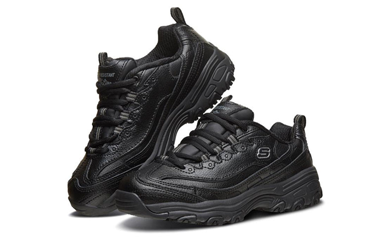 (WMNS) Skechers D'lites Sr Running Shoes Black 76605-BLK