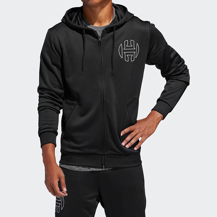 Men's adidas Basketball Hooded Jacket Black DP5711