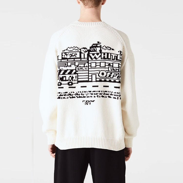 Off-White Graffiti Zine Crewneck 'Off White' OMHE153S23KNI0020310