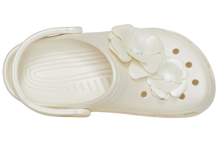 (WMNS) Crocs Classic Clog 3d Flower White Sandals 205587-159