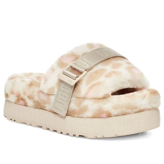 (WMNS) UGG Fluffita Panther Print Slide 'White' 1122556-WHT