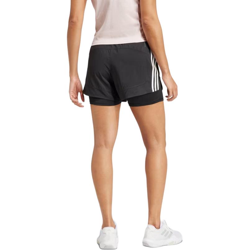 (WMNS) adidas 2 in 1 Pacer Shorts Asia Sizing 'Black' JJ3116