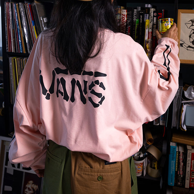 Vans Skeleton Long Sleeve T-shirt 'Pink' VN000JHGCH