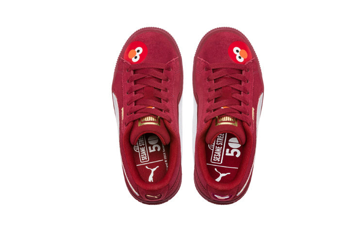 (PS) SESAME STREET 50 x PUMA Suede Statement Leisure Sneakers Red 370383-02