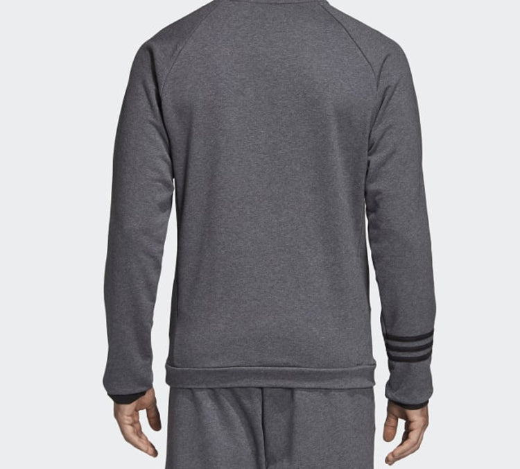 adidas E Mo Crew Ft Sports Round Neck Pullover Gray DU0438