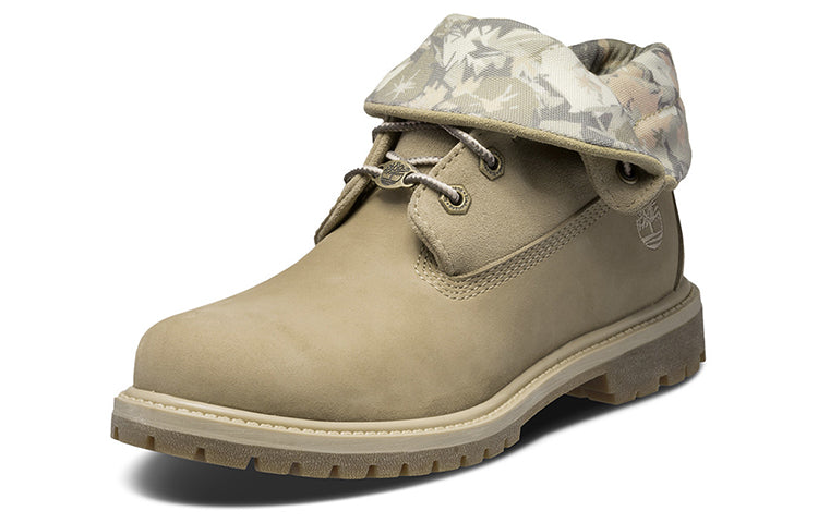 (WMNS) Timberland Roll Top Wide Fit Boots Basic 'Beige White Camouflage' A1URM