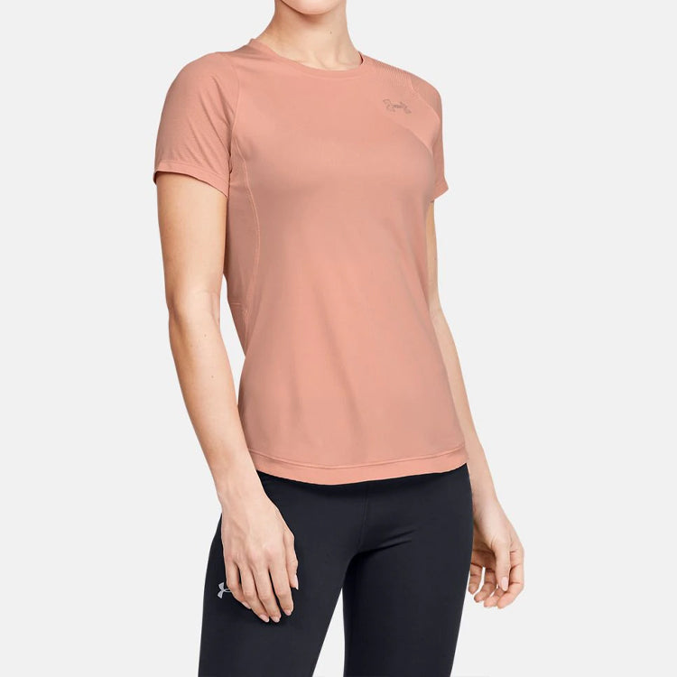 (WMNS) Under Armour UA Qualifier Running Sports Short Sleeve Pink 1353465-689