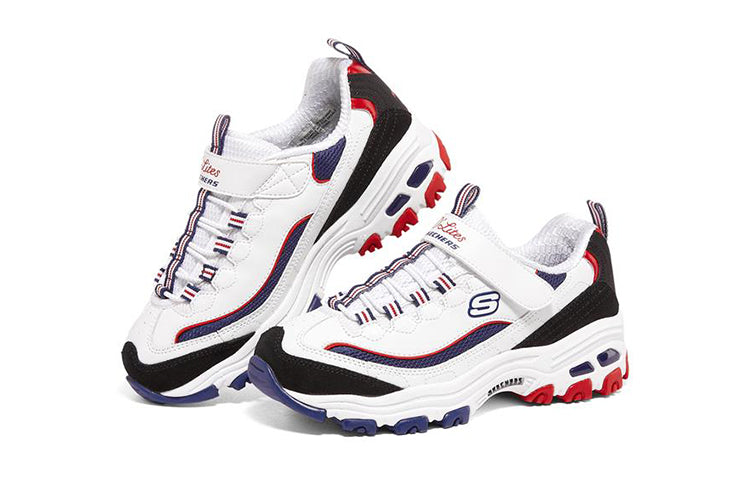 (GS) Skechers D'Lites 'White Blue Red' 302536L-WNVR