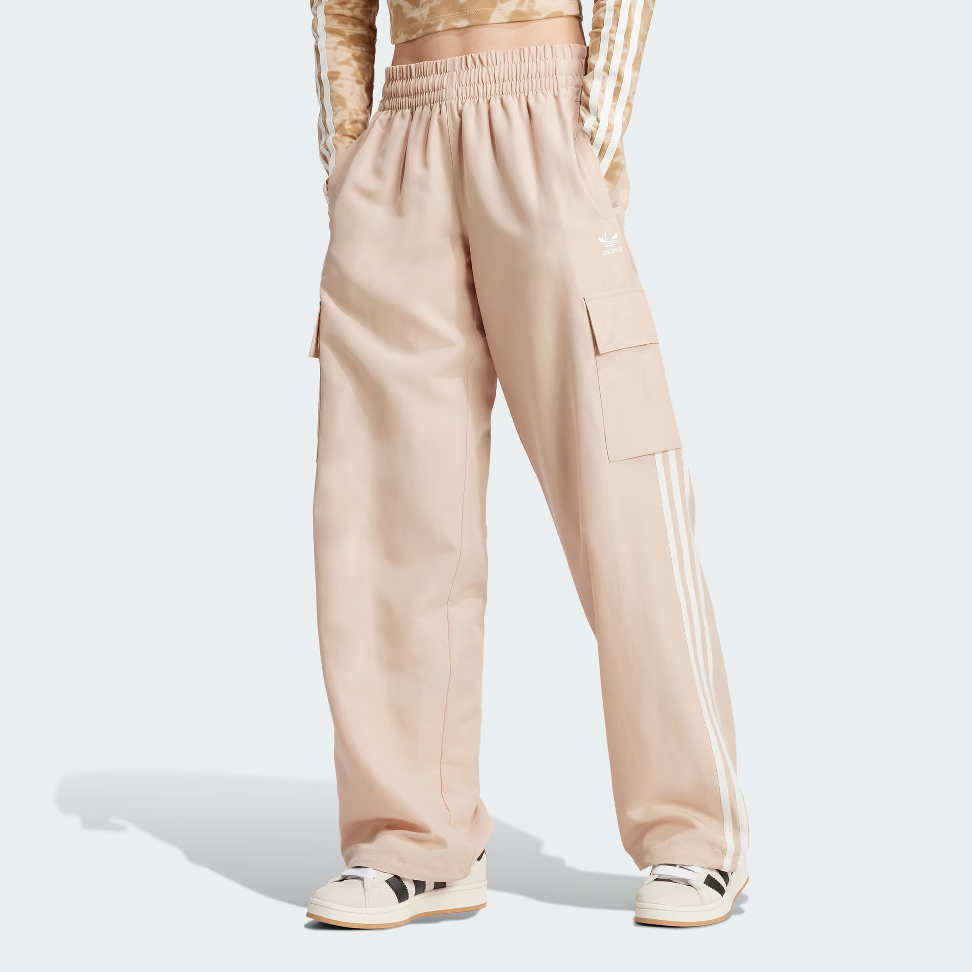 (WMNS) adidas Originals Adicolor Cargo Tracksuit Bottoms Asia Sizing 'Beige' IZ0717