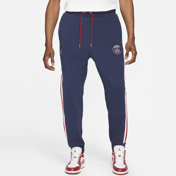 Men's Air Jordan x PSG Crossover Paris Saint-Germain Casual Running Training Sports Pants/Trousers/Joggers Blue DB6502-410