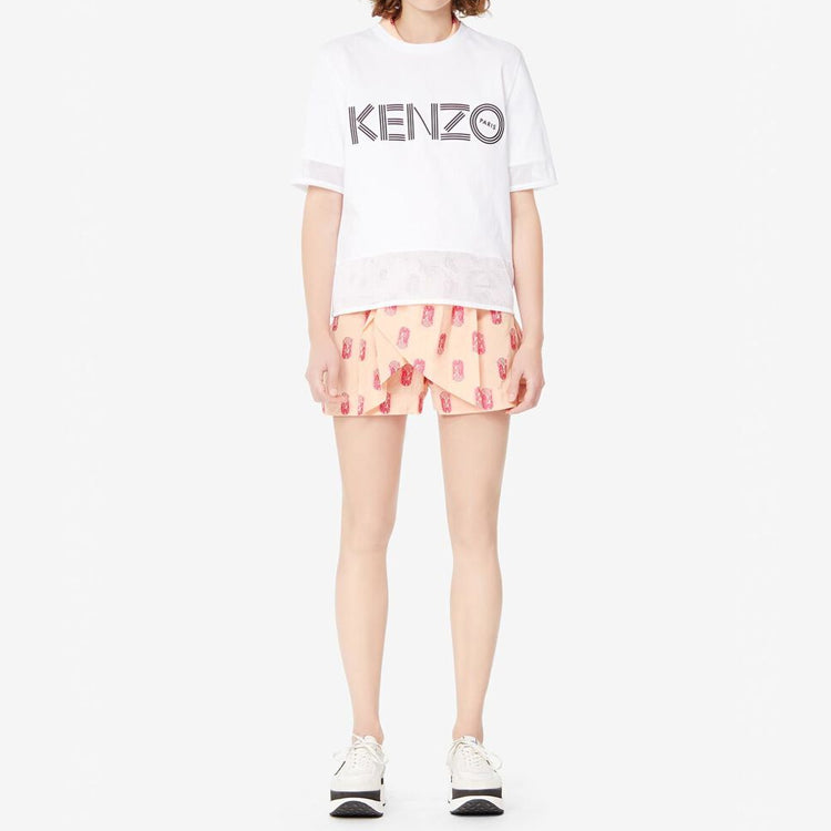 KENZO Logo Printing Short Sleeve White FA5-2TS617-986-01