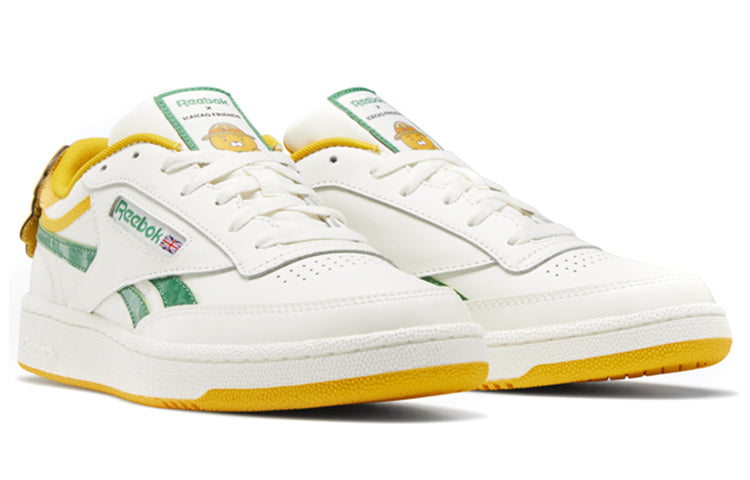 Kakao x Reebok Club C Cozy Wear-Resistant Skate Shoes White Green Unisex 'White Green' GV8583